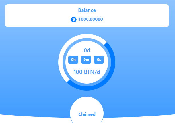 Biten Coin (BTN):Pi币手机挖矿模式,24小时点击一次
